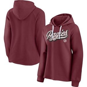 NWT Fanatics Texas A&M Aggies Script Raglan Pullover Hoodie
